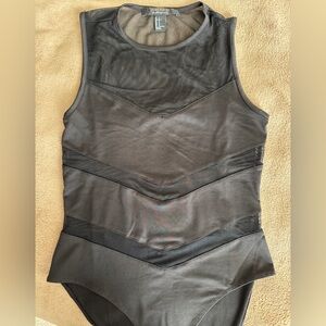 black mesh bodysuit